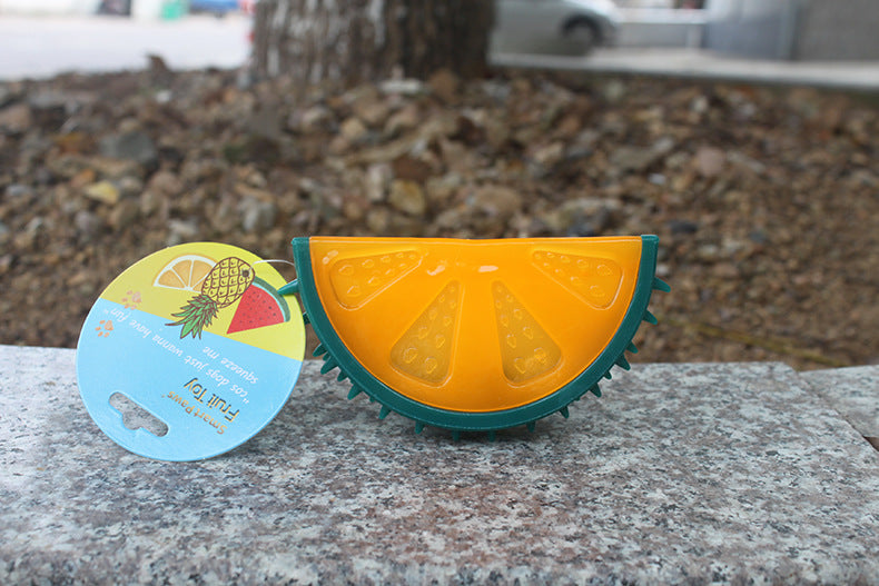 Pet  toy Fruit Sound Pineapple and Lemon Chew Toy